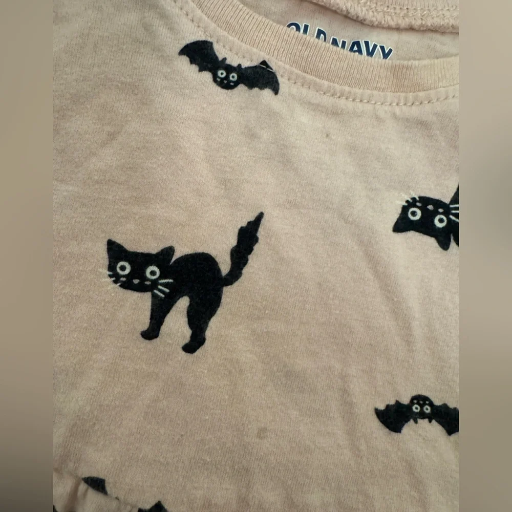 Old Navy Pink Dress with Black Cat Print - Picture 3 of 8